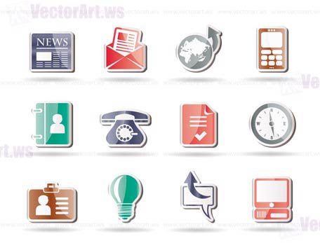 Business and office icons - vector icon set