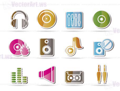 Music and sound icons -  Vector Icon Set