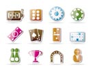 gambling and casino Icons - vector icon set