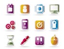 Computer and mobile phone elements icon - vector icon set