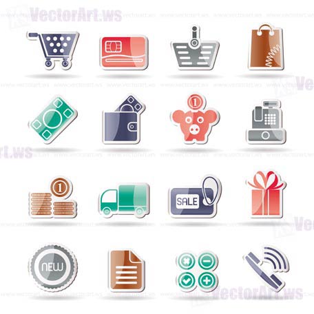 Online shop icons - vector icon set