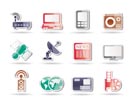 Business, technology  communications icons - vector icon set