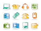 Media equipment icons - vector icon set