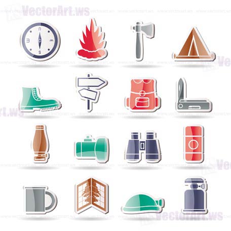 Tourism and Holiday icons -  Vector Icon Set