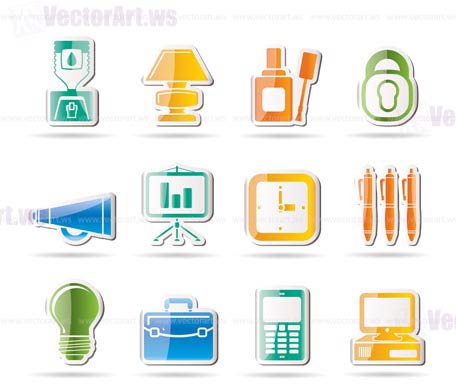 Business and office icons - vector icon set