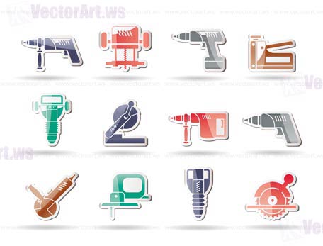 Building and Construction Tools icons - Vector Icon Set