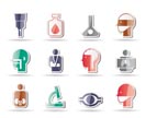 medical, hospital and health care icons - vector icon set