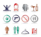 bar and night club icons - vector icon set