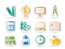 School and education icons - vector icon set