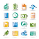 Mobile Phone Performance, Business and Office Icons - Vector Icon Set