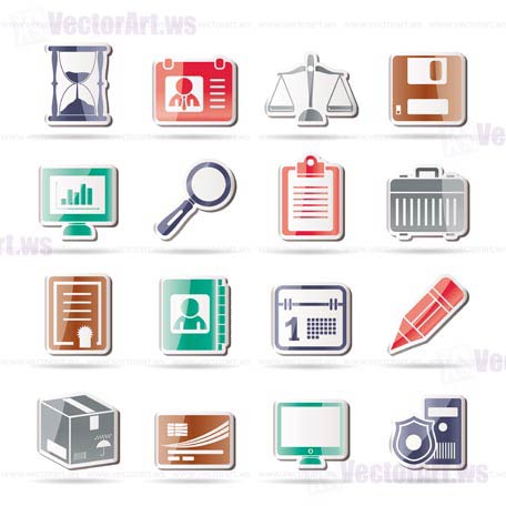 Business and office Icons -vector icon set