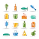 Shop and Foods Icons - Vector Icon Set