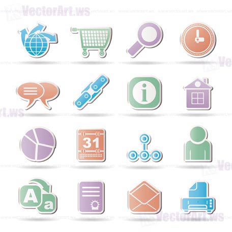 WebSite, Internet and navigation Icons - vector illustration