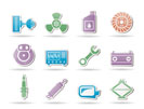 Car Parts and Services icons - Vector Icon Set