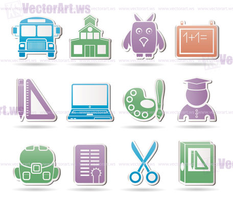 School and education objects - vector illustration