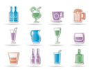 different kind of drink icons - vector icon set