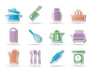 Kitchen and household Utensil Icons - vector icon set
