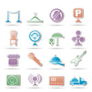 restaurant, cafe, bar and night club icons - vector icon set