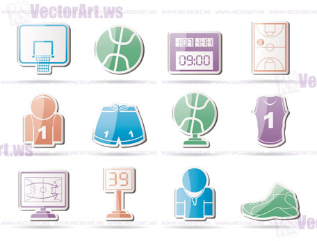 Basketball and sport icons - vector Icon Set