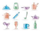 Restaurant, cafe, food and drink icons - vector icon set