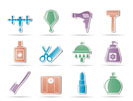Personal care and cosmetics  icons - vector icon set