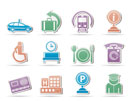 airport, travel and transportation icons 2 - vector icon set
