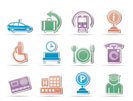 airport, travel and transportation icons 2 - vector icon set