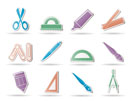 school and office tools icons- vector icon set