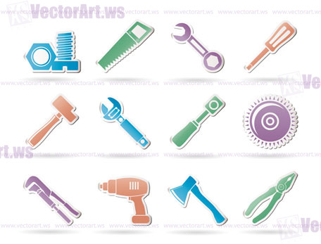 different kind of tools icons - vector icon set