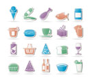 Shop and Foods Icons - Vector Icon Set