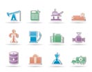 Oil and petrol industry icons - vector icon set