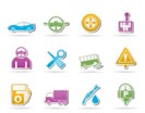 car services and transportation icons - vector icon set