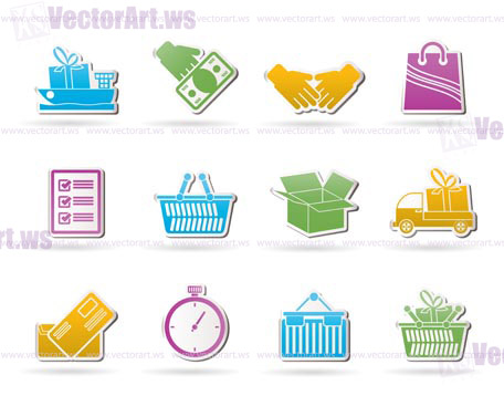 Shipping and logistic icons - vector icon set