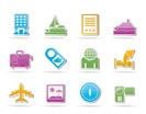Travel, vacation and holidays icon - vector icon set