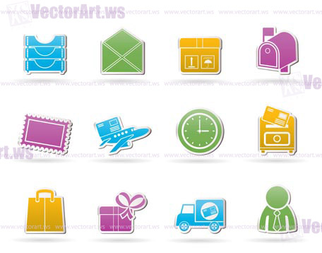 Post, correspondence and Office Icons - vector icon set