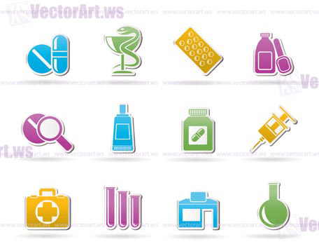 Pharmacy and Medical icons - vector icon set