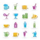 beverages and drink icons - vector  icon set