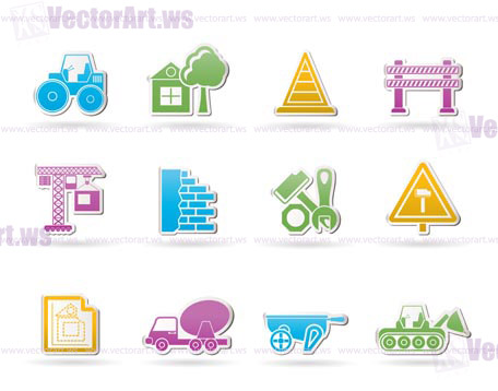 Construction and building Icons - vector icon set