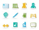 school and education icons - vector icon set