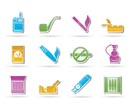 Smoking and cigarette icons - vector icon set