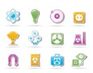 Atomic and Nuclear Energy Icons - vector icon set