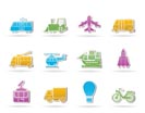 Travel and transportation icons - vector icon set