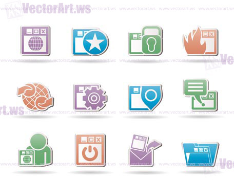 Internet, website and  Security Icons - vector icon set