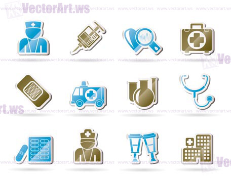 Medicine and healthcare icons - vector icon set