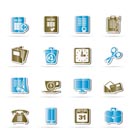 Business and office tools icons - vector icon set