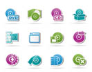 Computer Media and disk Icons - vector icon set