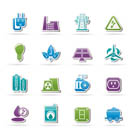 power, energy and electricity icons - vector icon set