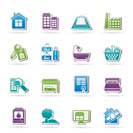 Real Estate objects and Icons - Vector Icon Set