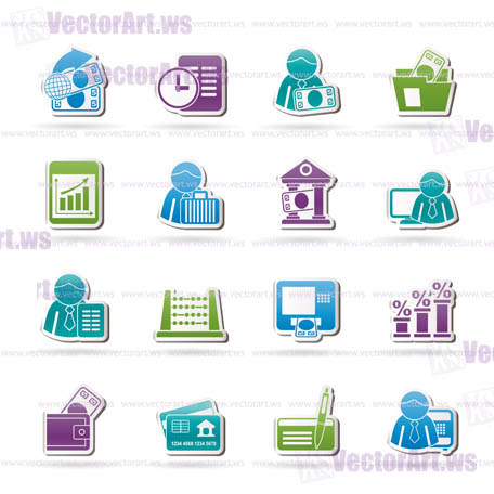 Bank and Finance Icons - Vector Icon Set