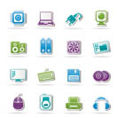 Computer Items and Accessories icons - vector icon set